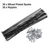 X AUTOHAUX 36 Pcs Bicycle Steel Spokes 14G Bike Spoke 261mm Length with Nipples for Most Bicycle view 4
