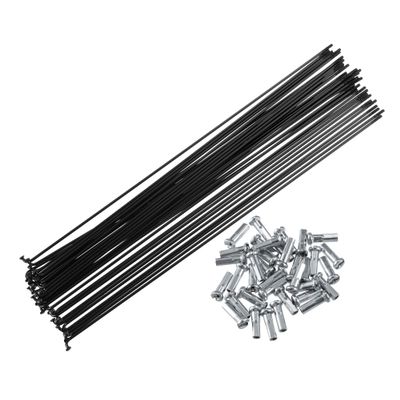 X AUTOHAUX 36 Pcs Bicycle Steel Spokes 14G Bike Spoke 255mm Length with Nipples for Most Bicycle