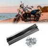 X AUTOHAUX 36 Pcs Bicycle Steel Spokes 14G Bike Spoke 255mm Length with Nipples for Most Bicycle view 2