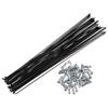 X AUTOHAUX 36 Pcs Bicycle Steel Spokes 14G Bike Spoke 266mm Length with Nipples for Most Bicycle view 1