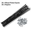 X AUTOHAUX 36 Pcs Bicycle Steel Spokes 14G Bike Spoke 266mm Length with Nipples for Most Bicycle view 4