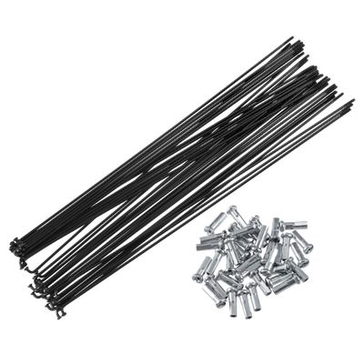 X AUTOHAUX 36 Pcs Bicycle Steel Spokes 14G Bike Spoke 250mm Length with Nipples for Most Bicycle