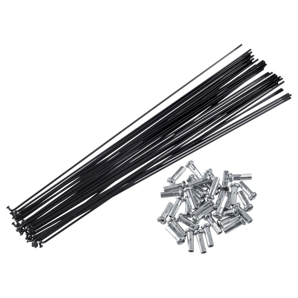X AUTOHAUX 36 Pcs Bicycle Steel Spokes 14G Bike Spoke 270mm Length with Nipples for Most Bicycle