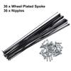 X AUTOHAUX 36 Pcs Bicycle Steel Spokes 14G Bike Spoke 270mm Length with Nipples for Most Bicycle view 4