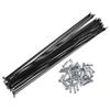 X AUTOHAUX 36 Pcs Bicycle Steel Spokes 14G Bike Spoke 290mm Length with Nipples for Most Bicycle view 1
