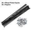 X AUTOHAUX 36 Pcs Bicycle Steel Spokes 14G Bike Spoke 290mm Length with Nipples for Most Bicycle view 4