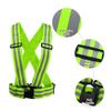 X AUTOHAUX Reflective Vest Reflective Running Gear High Visibility Safety for Walking Cycling at Night Green view 3