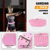9 mm Leather Weight Lifting Belt for Women 4 inch Padded Gym Lumbar Back Support for Workout Squat Deadlift Training Weight Training Belt(A-Pink/S) view 2