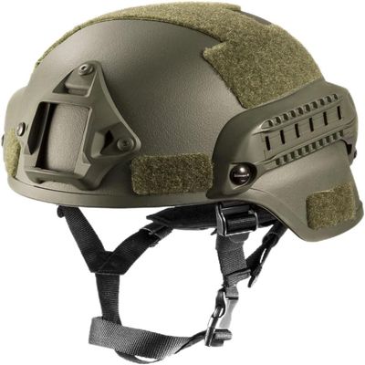 CMAIR4U Airsoft Helmet Mich 2000 Tactical Helmet with Ear Protection, Front NVG Mount and Side Rail (OD)
