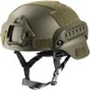 CMAIR4U Airsoft Helmet Mich 2000 Tactical Helmet with Ear Protection, Front NVG Mount and Side Rail (OD) view 1