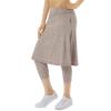 Women Knee Length Skirts with Leggings,Skirted Leggings Skorts Capris for Women Skort Legging Zipper Pockets(Brown 3XL) view 1