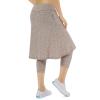 Women Knee Length Skirts with Leggings,Skirted Leggings Skorts Capris for Women Skort Legging Zipper Pockets(Brown 3XL) view 2