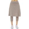Women Knee Length Skirts with Leggings,Skirted Leggings Skorts Capris for Women Skort Legging Zipper Pockets(Brown 3XL) view 3