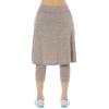 Women Knee Length Skirts with Leggings,Skirted Leggings Skorts Capris for Women Skort Legging Zipper Pockets(Brown 3XL) view 4