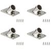 4 Pcs Boat Hand Rail Fitting, 45 Degree Rectangular Base, Marine 316 Stainless Steel usd by Boats/Awning (7/8 inch) view 1