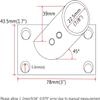 4 Pcs Boat Hand Rail Fitting, 45 Degree Rectangular Base, Marine 316 Stainless Steel usd by Boats/Awning (7/8 inch) view 2