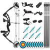 Evercatch Compound Hunting Target Bow Kit | USA Gordon Limbs | Fully Adjustable 24.5-31 Draw 30-70LB (Black Right Handed) view 1