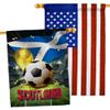 Ornament Collection World Cup Scotland American Flag Banner Pack Patio Porch Lawn Garden Room Decorations Outdoor Tapestry Yard Signs Art FIFA Team Qatar Trophy Soccer Game Football Gifts, Made In USA view 1