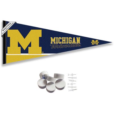 Michigan Team University Wolverines Pennant Flag and Wall Tack Mount Pads