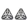 2 PCS AliPlus Biohazard Patches Triangle Patch PVC Rubber Morale Patch Hook Backed(Whtie) view 1