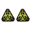 2 PCS AliPlus Biohazard Patches Triangle Patch PVC Rubber Morale Patch Hook Backed(Green) view 1