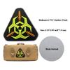2 PCS AliPlus Biohazard Patches Triangle Patch PVC Rubber Morale Patch Hook Backed(Green) view 2