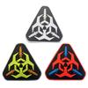 2 PCS AliPlus Biohazard Patches Triangle Patch PVC Rubber Morale Patch Hook Backed(Green) view 4