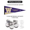 Washington UW Huskies Pennant Flag and Wall Tack Mount Pads view 2