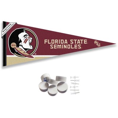 Florida State FSU Noles Pennant Flag and Wall Tack Mount Pads