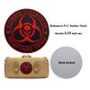 2 PCS AliPlus Zombie Outbreak Response Team Patches Skull Patch PVC Rubber Morale Patch Hook Backed(Red) view 3