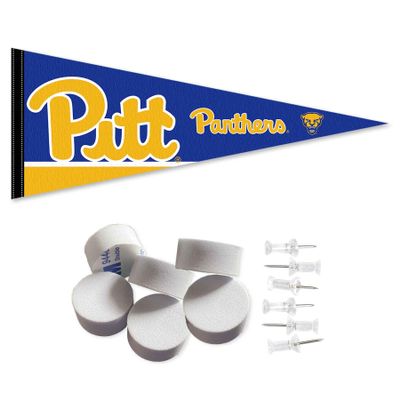 Pittsburgh Panthers Pennant Flag and Wall Tack Mount Pads