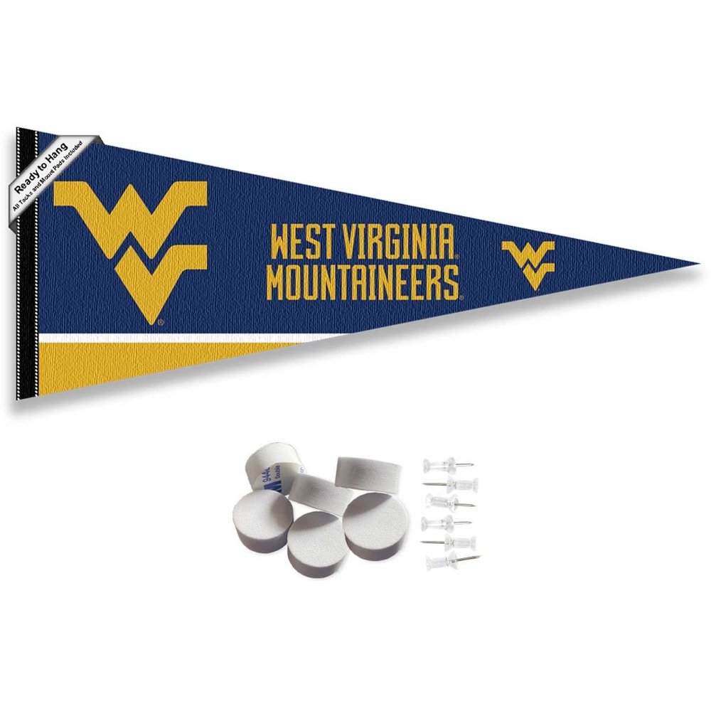 West Virginia Pennant Flag and Wall Tack Mount Pads