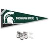 Michigan State Spartans Pennant Flag and Wall Tack Mount Pads view 1