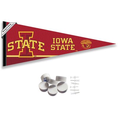 Iowa State Cyclones Pennant Flag and Wall Tack Mount Pads
