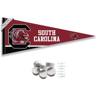 South Carolina Gamecocks Pennant Flag and Wall Tack Mount Pads
