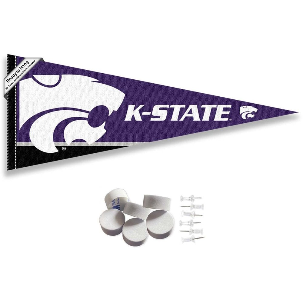 Kansas State Wildcats Pennant Flag and Wall Tack Mount Pads