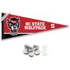 North Carolina State Wolfpack Pennant Flag and Wall Tack Mount Pads view 1