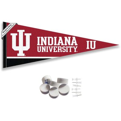 Indiana Hoosiers Pennant Flag and Wall Tack Mount Pads