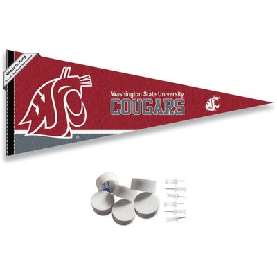 Washington State Cougars Pennant Flag and Wall Tack Mount Pads