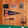 Illinois Fighting Illini Pennant Flag and Wall Tack Mount Pads view 4