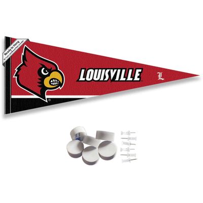 Louisville Cardinals Pennant Flag and Wall Tack Mount Pads