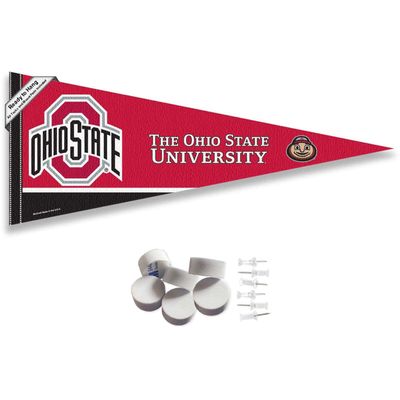 Ohio State Buckeyes Pennant Flag and Wall Tack Mount Pads