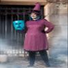 Fun Costumes Plus Size Shock Costume | Adult Disney Nightmare Before Christmas Women's Dress, Leggings, Hat with Attached Hair & Mask, Purple (2X) view 2