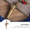 Angoily 3 pcs Elegant Retro Asking Chains Delicate Hanging Whistles Whistle Brass Design Pendant Ring Key Vintage Chain Lifeguard Dragon Car Survival with Emergency Outdoor Help view 2