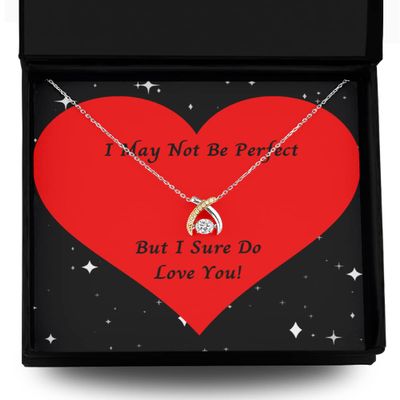 Wishbone Dancing Necklace I May Not Be Perfect But I Sure Do Love You Wishbone Dancing Necklace