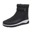 oiangi Snow Boots for Women 2022 Winter Fashion Plush Warm Round Toe Side Zipper Flat Ankle Booties Comfortable Casual High Tops Non-slip Ladies Shoes view 1