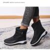 oiangi Snow Boots for Women 2022 Winter Fashion Plush Warm Round Toe Side Zipper Flat Ankle Booties Comfortable Casual High Tops Non-slip Ladies Shoes view 3