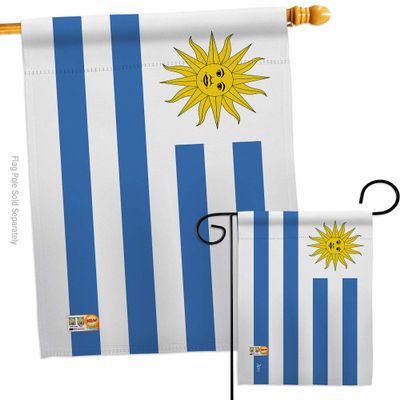 FIFA World Cup Flags Uruguay Wall Decor Room Patio Porch Lawn Garden Flag Outdoor Decorations Indoor Tapestry Yard Signs Art Uruguayan Sports Fan Gifts Team Trophy Soccer Game Football Made in USA
