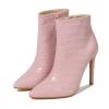 Boots for Women Ankle Booties 2022 Winter Fashion Casual Pointed Toe Plaid Side Zipper Stiletto High Heels Boots Solid Dressy Comfy Ladies Shoes view 2