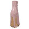 Boots for Women Ankle Booties 2022 Winter Fashion Casual Pointed Toe Plaid Side Zipper Stiletto High Heels Boots Solid Dressy Comfy Ladies Shoes view 4